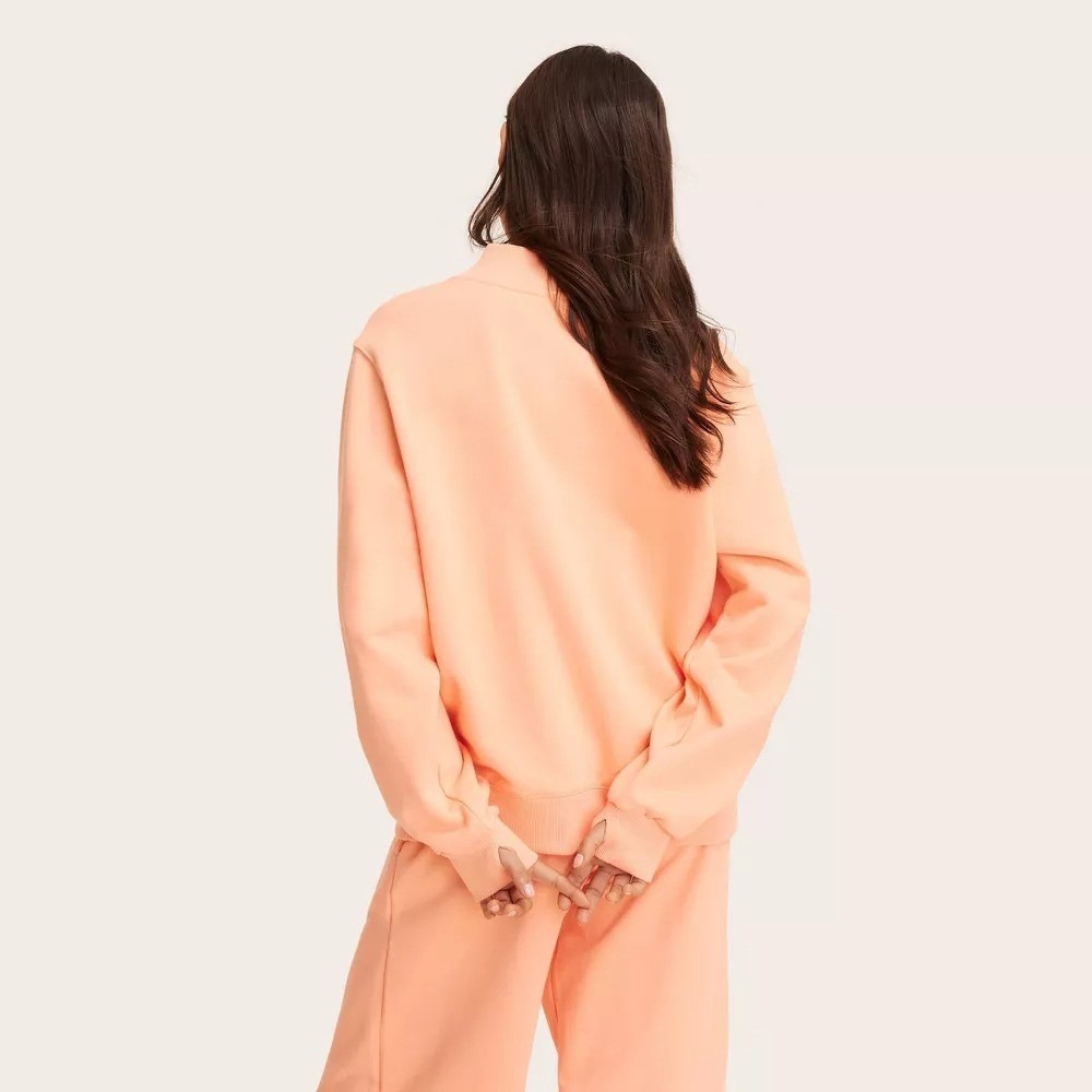 Parke Target Women's L/XL Mockneck Pullover Sweatshirt Peach Orange Large/Extra - Picture 2 of 12